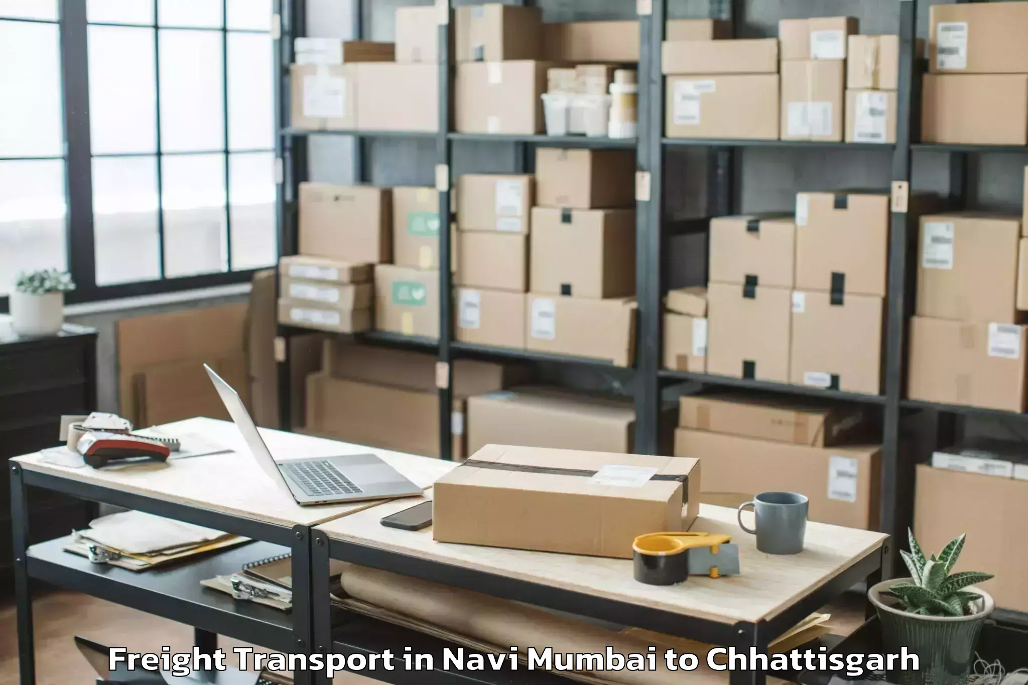 Book Navi Mumbai to Durg Freight Transport Online